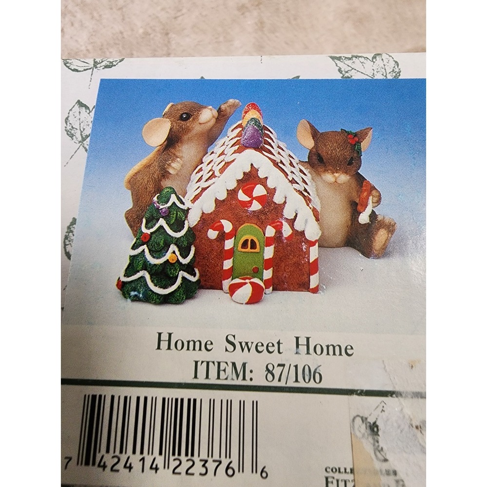 Fitz and Floyd Charming Tails Home Sweet Home Mice Gingerbread Figurine 87/106